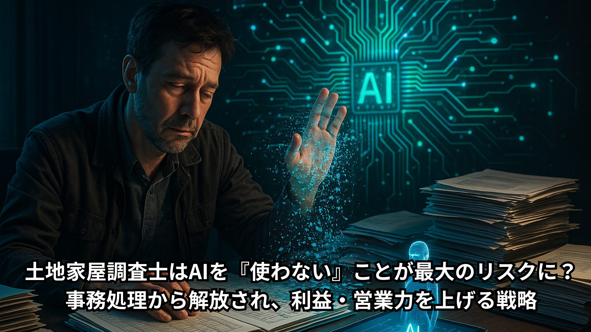 土地家屋調査士はAIを『使わない』ことが最大のリスクに？事務処理から解放され、利益・営業力を上げる戦略