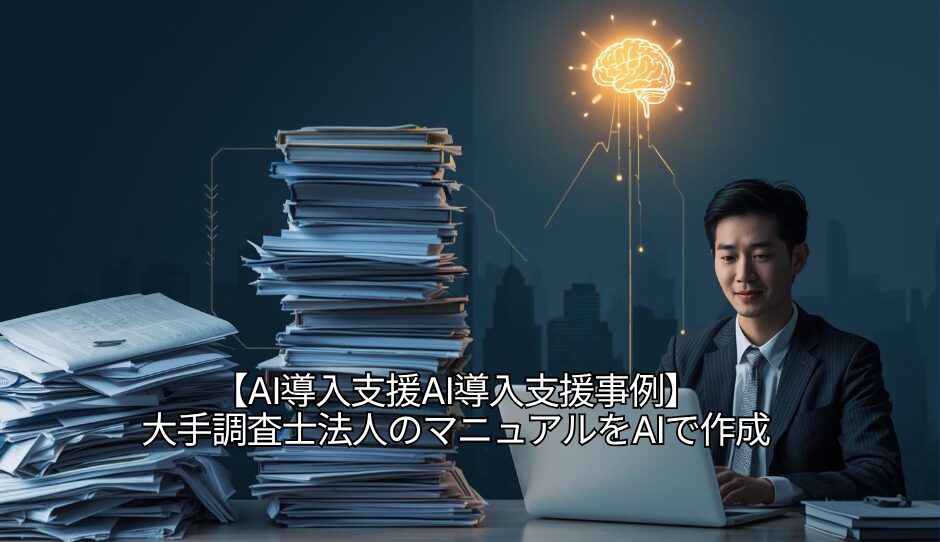 AI導入支援事例：大手調査士法人のマニュアルをAIで作成