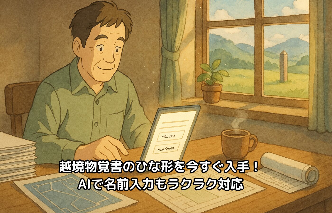 越境物覚書のひな形とAI作成プロンプト｜調査士業務の転記ミスを減らす方法