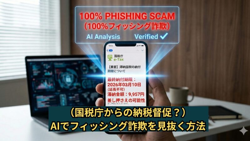 （国税庁からの納税督促？）AIでフィッシング詐欺を見抜く方法 