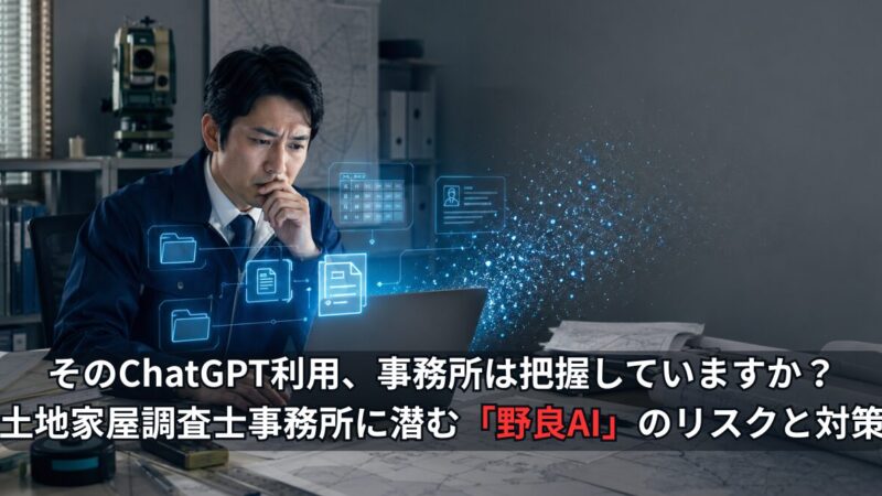 そのChatGPT利用、事務所は把握していますか？土地家屋調査士事務所に潜む「野良AI」のリスクと対策