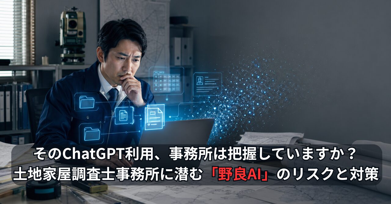 そのChatGPT利用、事務所は把握していますか？土地家屋調査士事務所に潜む「野良AI」のリスクと対策