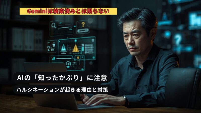 GeminiはGoogle検索しているとは限らない｜ハルシネーションが起きる理由と対策