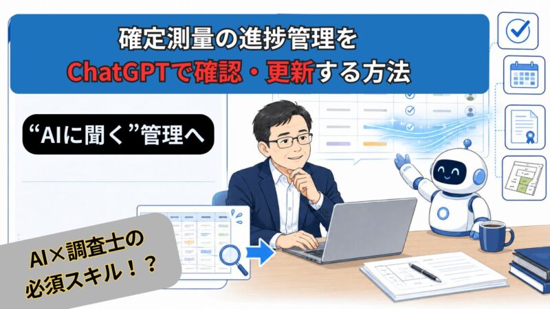 確定測量の進捗管理をChatGPTで確認・更新する方法：スプレッドシートを“AIに聞く”管理へ