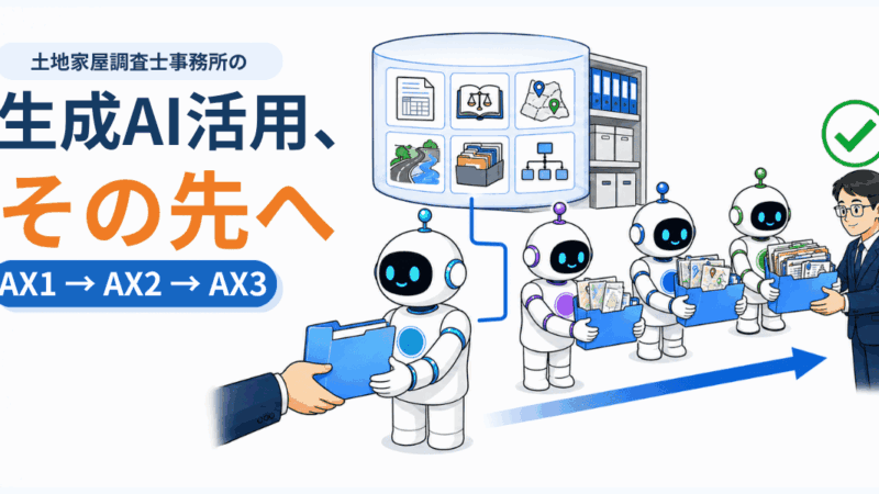 土地家屋調査士事務所はDXからAXへ｜AIを「使う」から「仕事に組み込む」へ